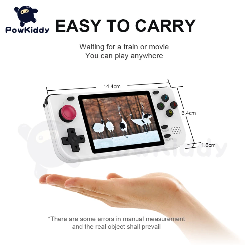 POWKIDDY-consola de juegos portátil RGB10S, pantalla IPS de 3,5 pulgadas, código abierto, botón de disparo de Joystick 3D, regalos para niños