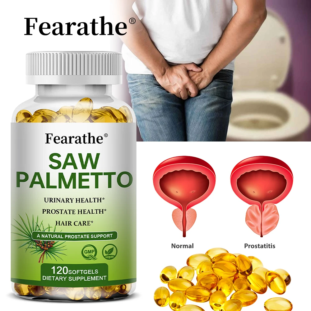 

Organic Saw Palmetto 500 Mg Supports Prostate Health DHT Prevention Hair Supplements Urinary Tract Health