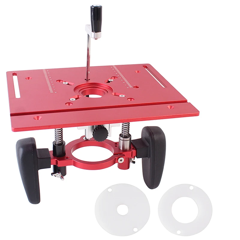 1Set Router Lift Kit For 65mm Motor - Upgrade Your Router Table with Aluminum Plate for Smooth Operation and Enhanced Precision