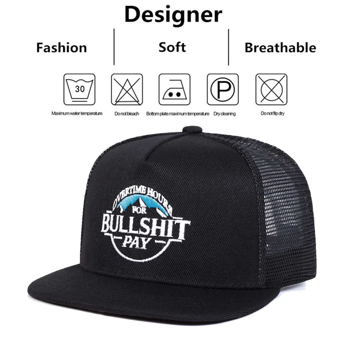 Unisex BULLSHIT PAY Brief Stickerei Hip-hop Net Hüte Frühling Sommer Outdoor Einstellbare Casual Baseball Caps Sonnenschutz Hut