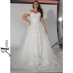 Robe de Mariée en Tulle à Paillettes pour Femme, Élégante, à Manches Cape, Personnalisée