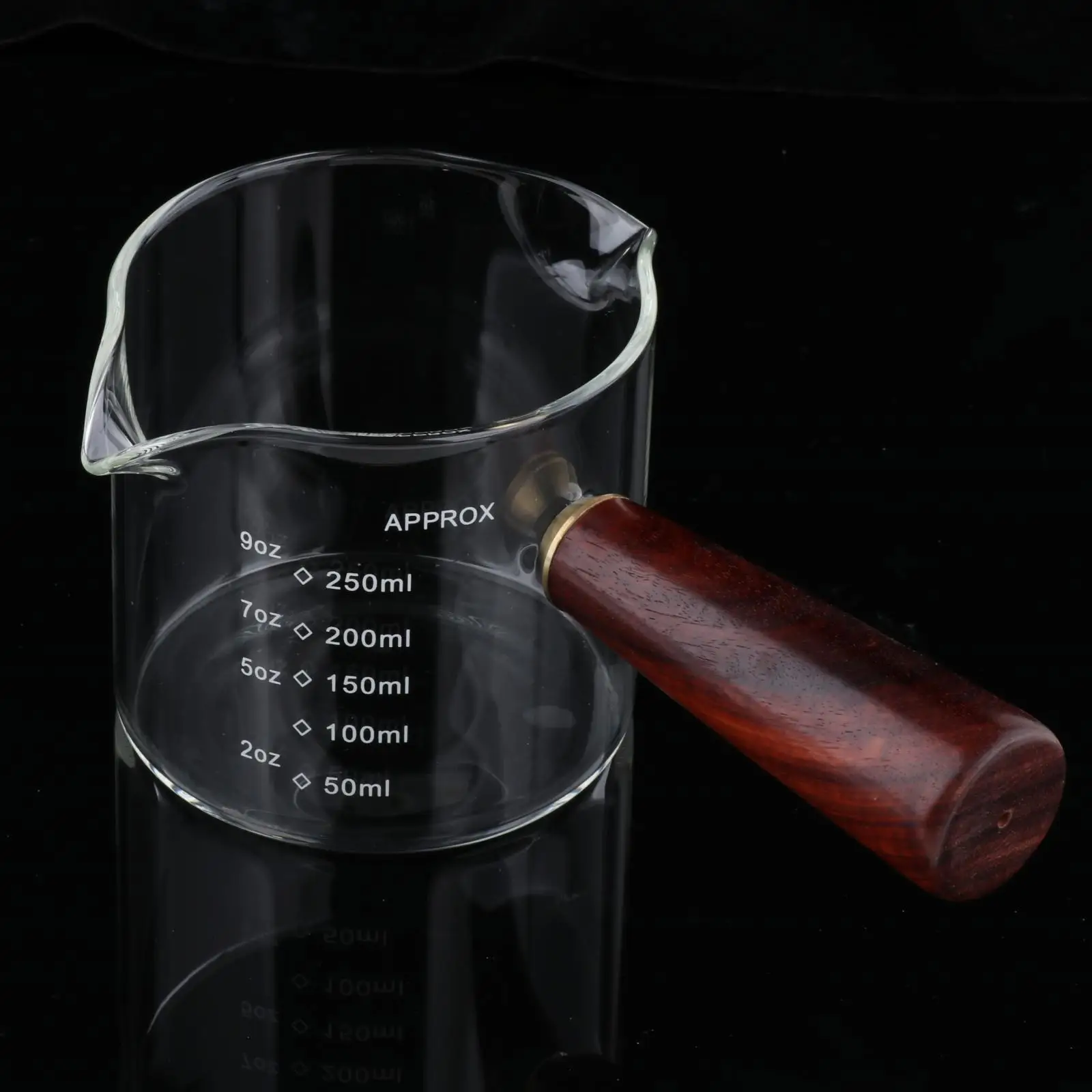 Espresso Glasses Coffee Measuring Cup Double Spouts Multifunctional Milk Cup Espresso Accessories for Barista Measure 250ml