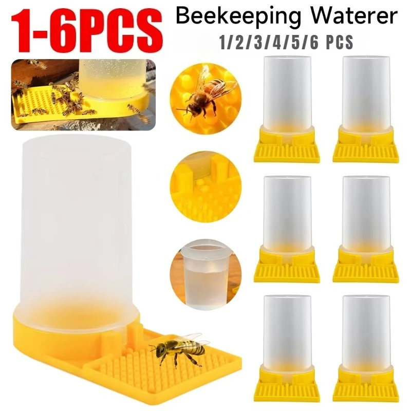 1-6PCS Bee Feeder Drinking Water Waterer Beekeeping Honey Bee Feeders Watering Bees Tools Supplies Feeding Bee Drinker Tools