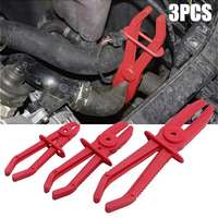 3Pcs/Set Car Hose Tube Clamp Pliers Tool Brake Fuel Water Line Clamp Pliers for Car Repair Hose Clamp Removal Hand Tool