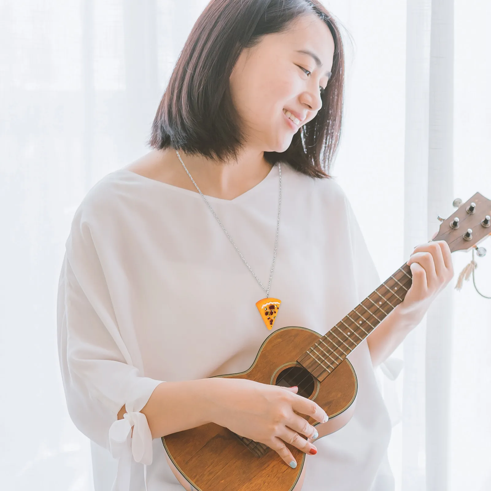 Набор из 7 подвесок-пирогов: ожерелья в форме пиццы, украшения для дружбы, парные подарки, забавные модные ожерелья для женщин