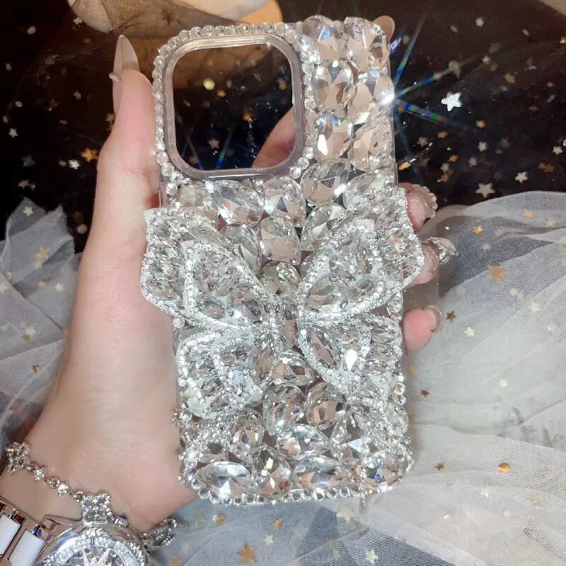 

For xiaomi Mi 12 Lite NE 11T pro 13ultra 11lite 5G NE 14T Pro Luxurious Glitter jewelled butterfly phone case