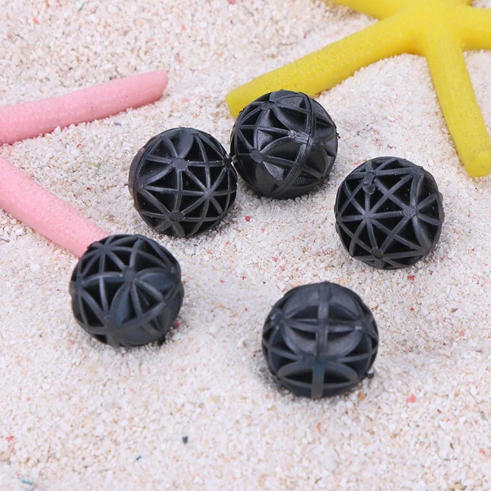 10pcs Black Biological Bio Balls Fish Tank Sponge Media Aquariums Accessories