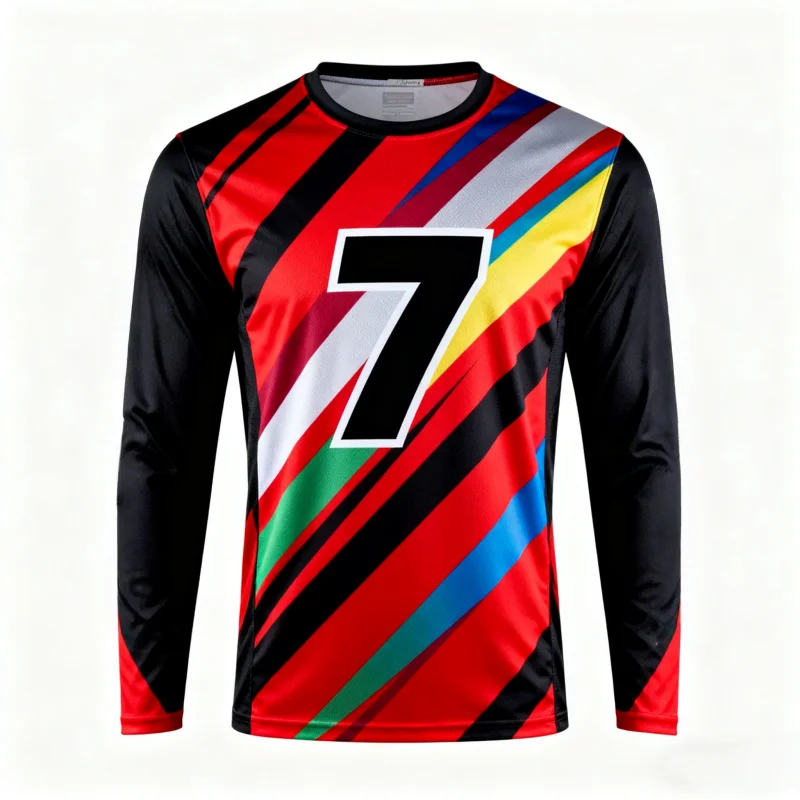 

Рубашки с длинными рукавами с 3D-принтом Bold Number 7, яркие разноцветные/полосатые узоры — идеально подходят для любителей спорта и гонок