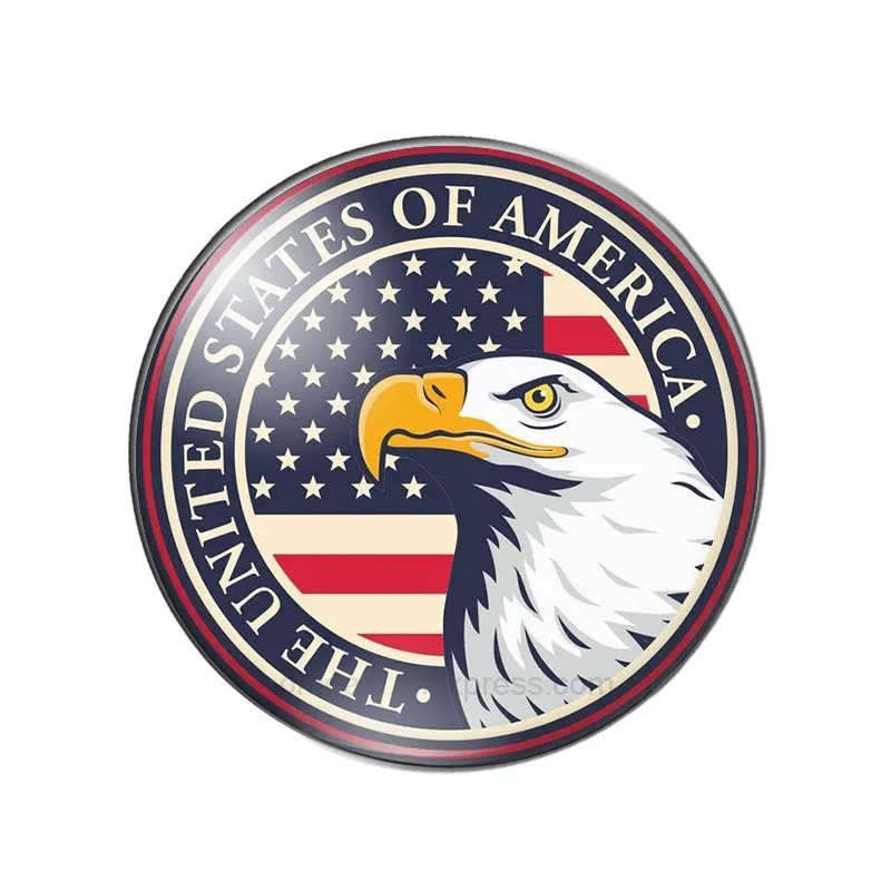 Fashion New American USA State Flag 8-30mm DIY Glass Cabochon Flat Back Resin Cabochons Cameo for American Men Women gift