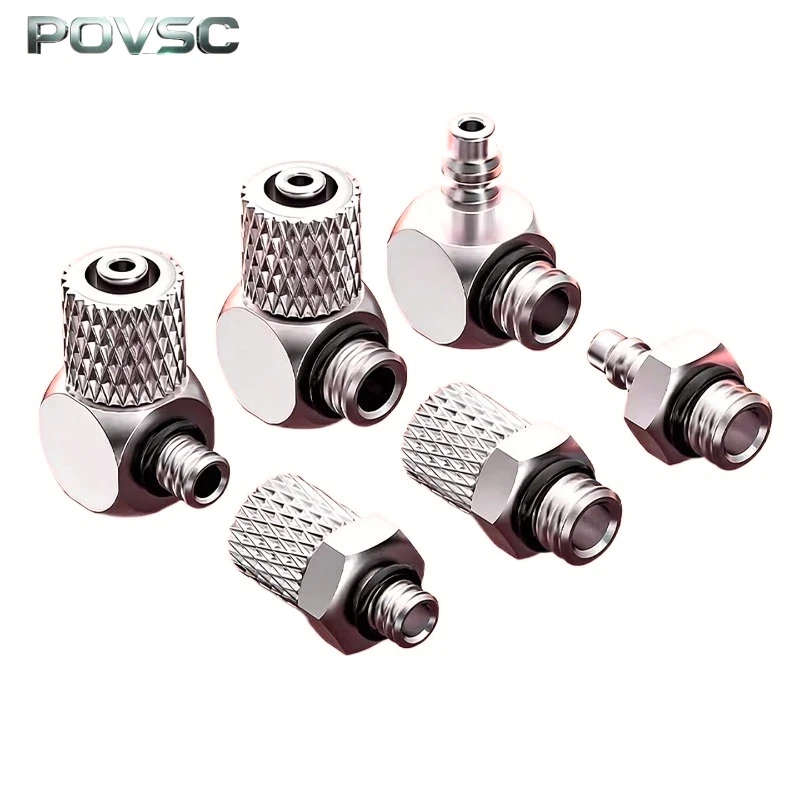 10Pcs Mini Pneumatic Pipe Connector Screw Through Quick Fitting Fast Twist Joint Male Thread M3 M4 M5 M6-Air Tube 3mm 4mm 6mm OD