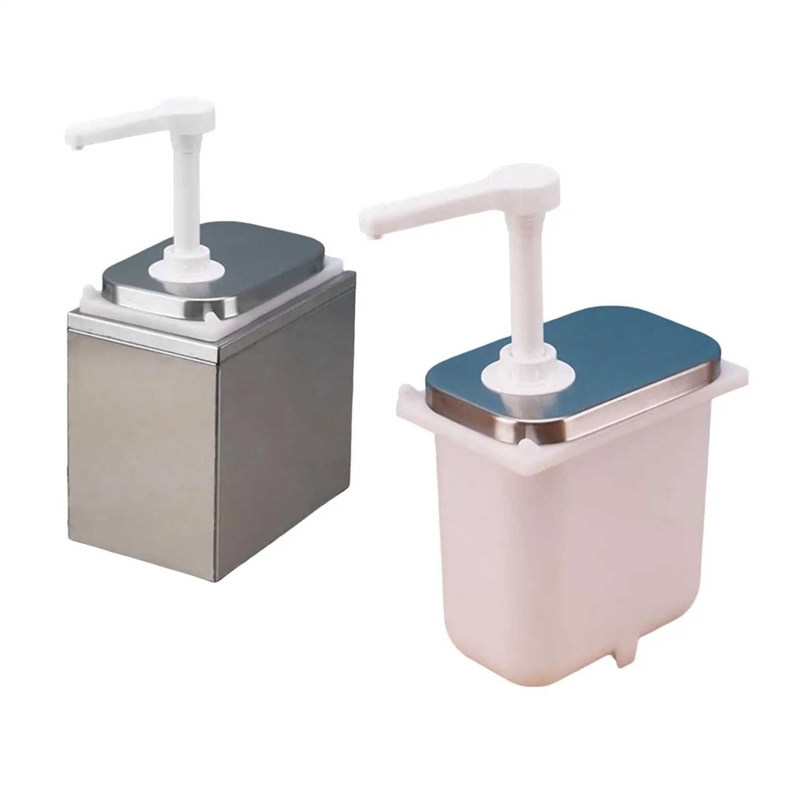 Condiment Pump Dispenser 2.5L Press Sauces Syrups Salad Seasoning Sauce Pump Station for Home Restaurant Commercial Buffet