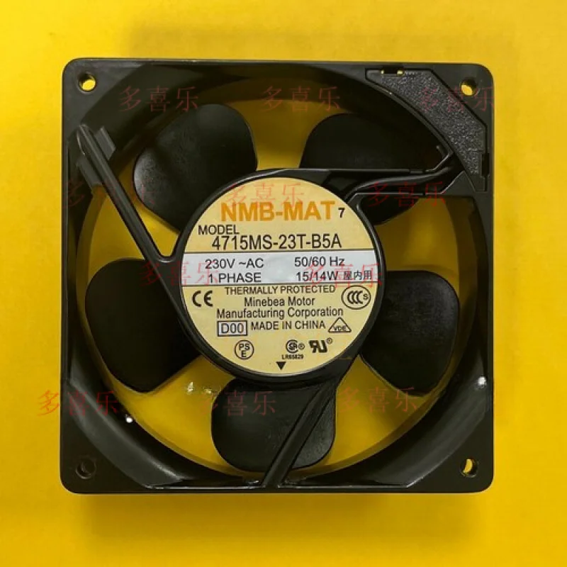 EE لـ NMB-MAT 4715MS-23T-B5A 230V ~ AC 50/60HZ 15/14W 12CM مروحة إطار من الألومنيوم #1