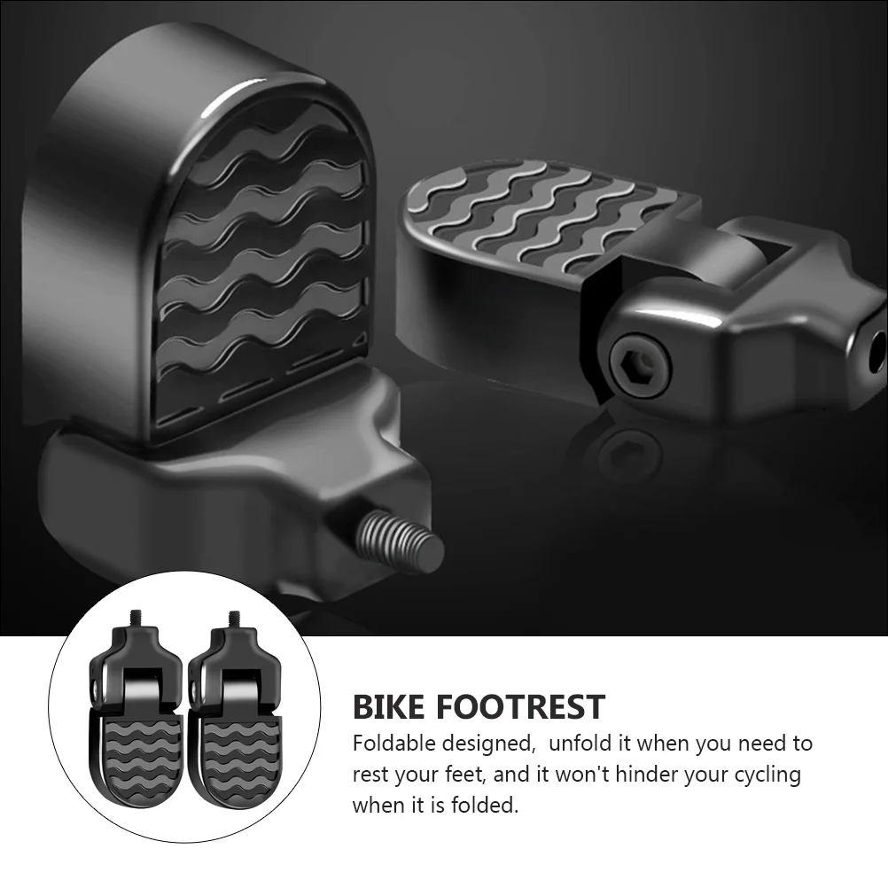 

Bike Rear Foot Peg Foldable Footrest Durable Material Cycling Seat Common Bicycles Mountain Rest Stable Precision
