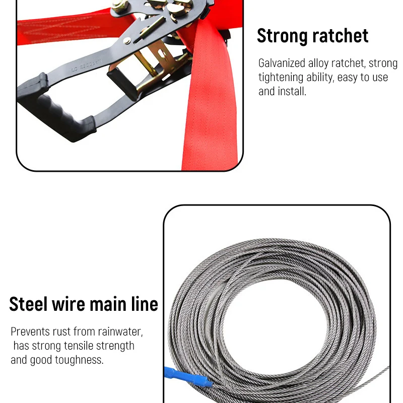 طقم Zipline للفناء الخلفي بطول 100 قدم نظام ترفيه في الملعب الخارجي مع مقعد حزام أمان من الفولاذ المقاوم للصدأ لساعات ممتعة