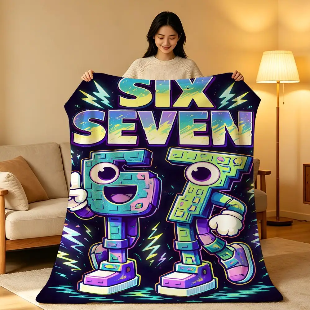 

Art N-Number S-Six S-Seven Throw hot High-Density Short Plush Blanket Soft Skin-Friendly for Sofa Nap Air-Conditioned Room