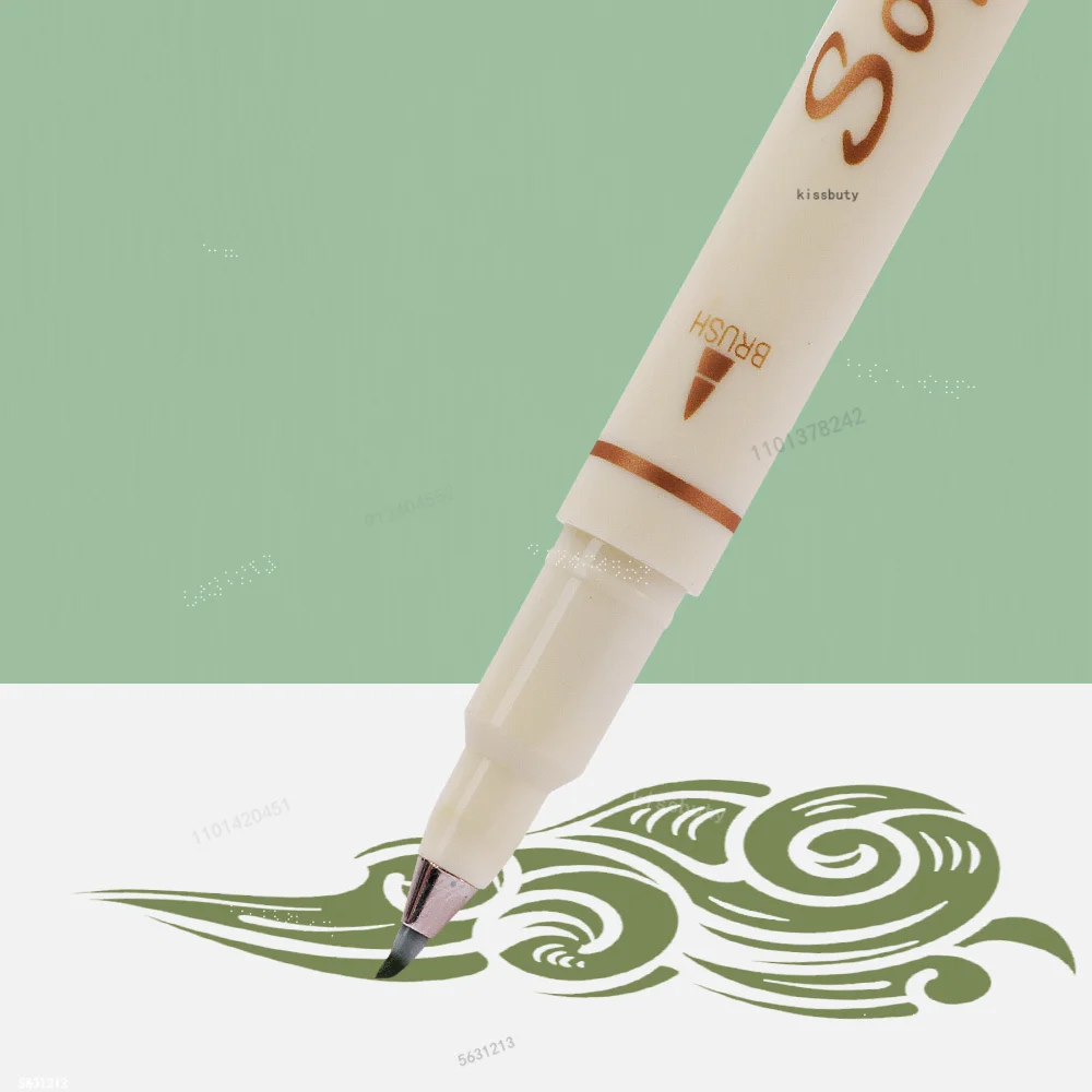 3Pcs/set Four Seasons Soft Brush Painting Pen Lettering Calligraphy Practice Retro Art Marker Pens Set Drawing Art Stationery