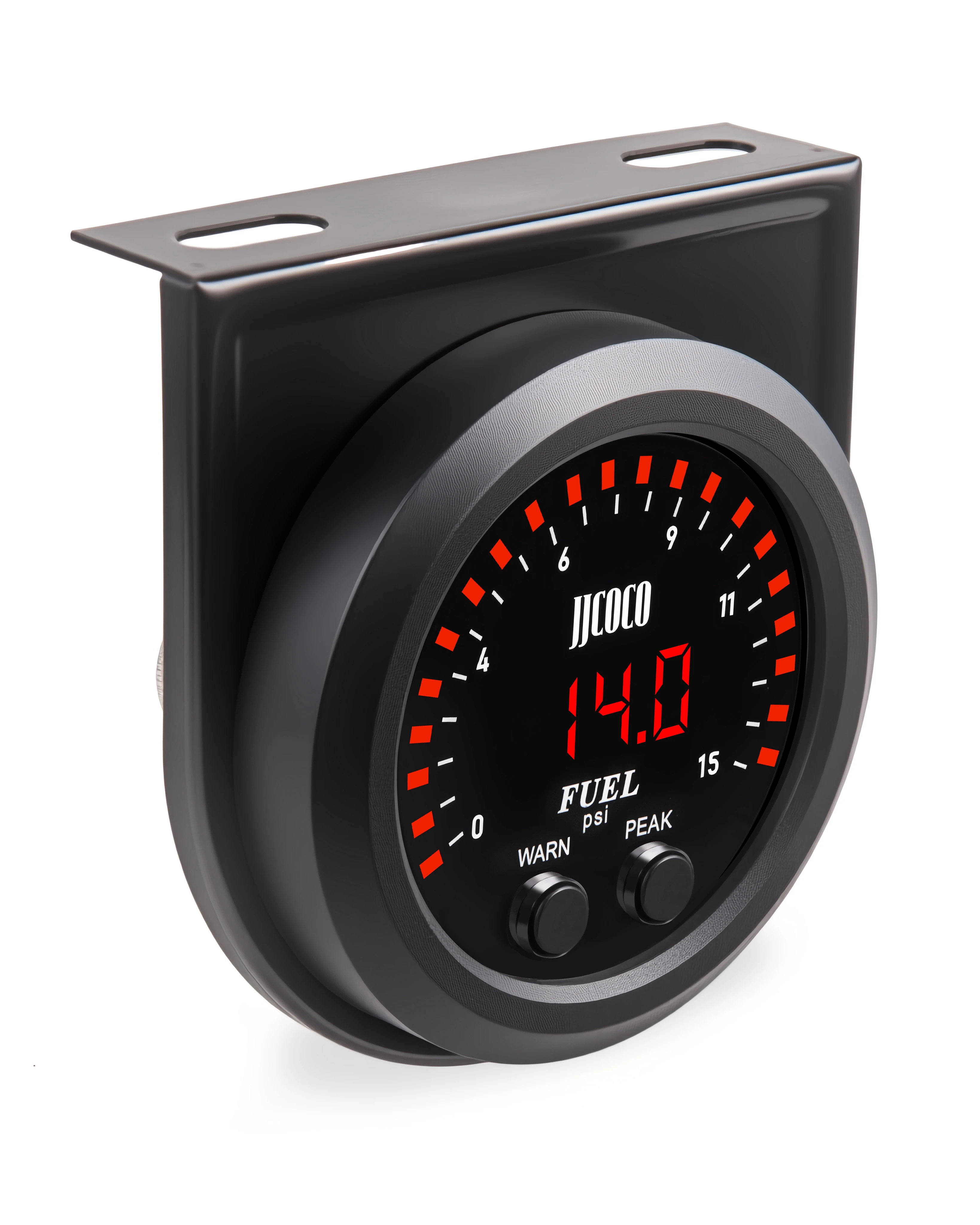 

JJCOCO Универсальный ультратонкий электронный манометр топлива с датчиком 1/8 Npt, измеритель давления масла, красный дисплей, цифровой 0-15 фунтов на квадратный дюйм