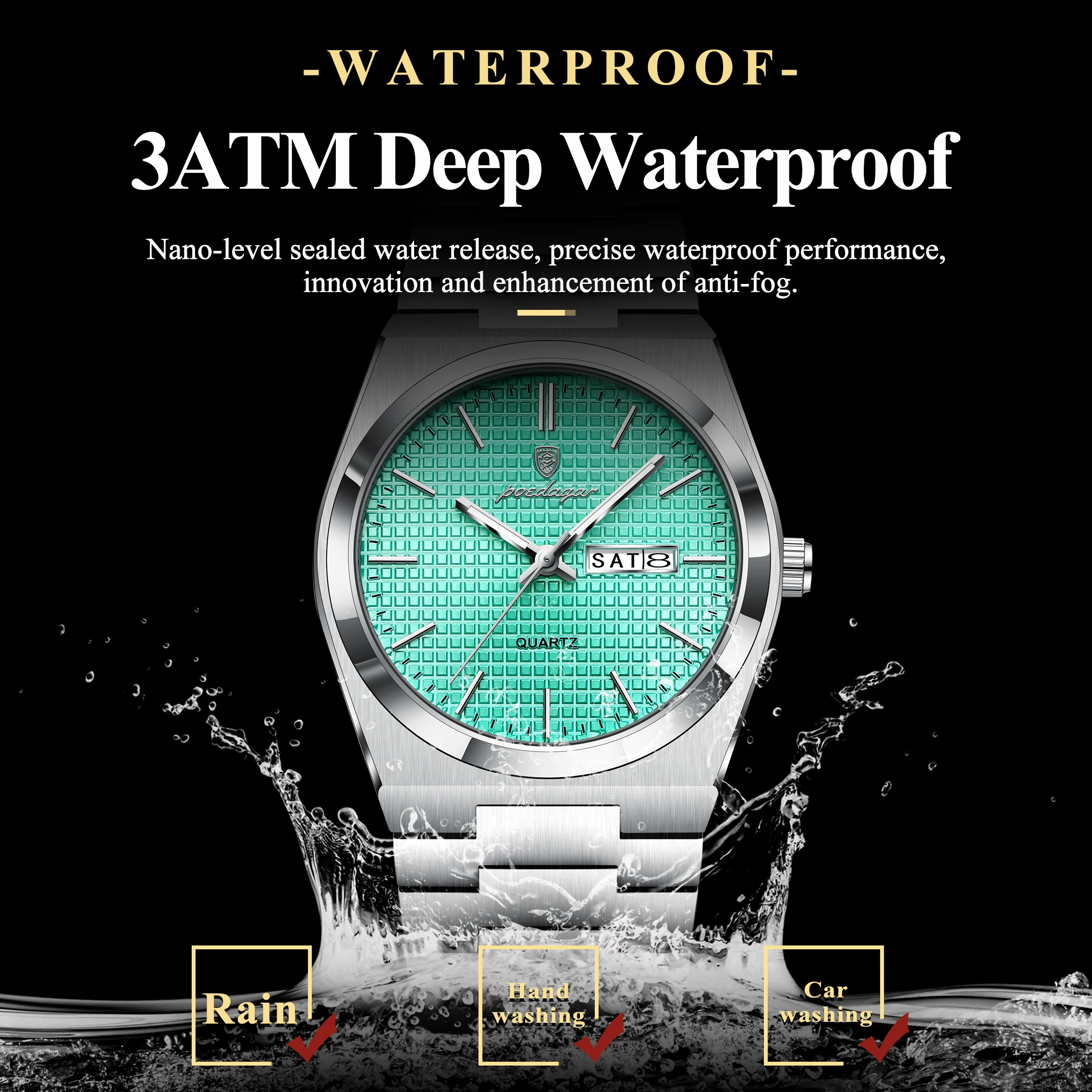 Montre homme POEDAGAR tendance - Luxury Watch Cartier avis et prix