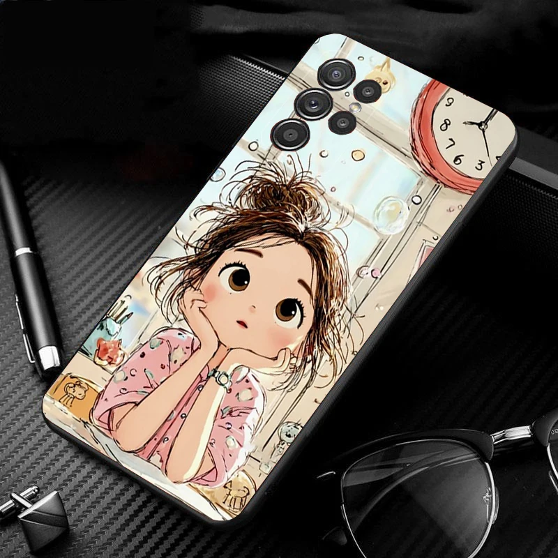 

Lovely Girl Phone Case For Samsung Galaxy S25 S24 S23 S22 S21 Ultra S24 S23 S22 S21 S25 Plus S24 S20 FE