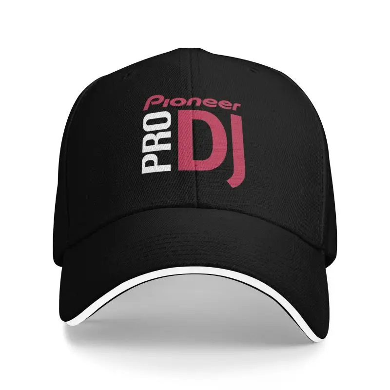 Pioneer DJ Print Baseball Cap Summer Sun Protector Sandwich Hat Unisex Adjustable Snapback Caps Polyester Trucker Hat