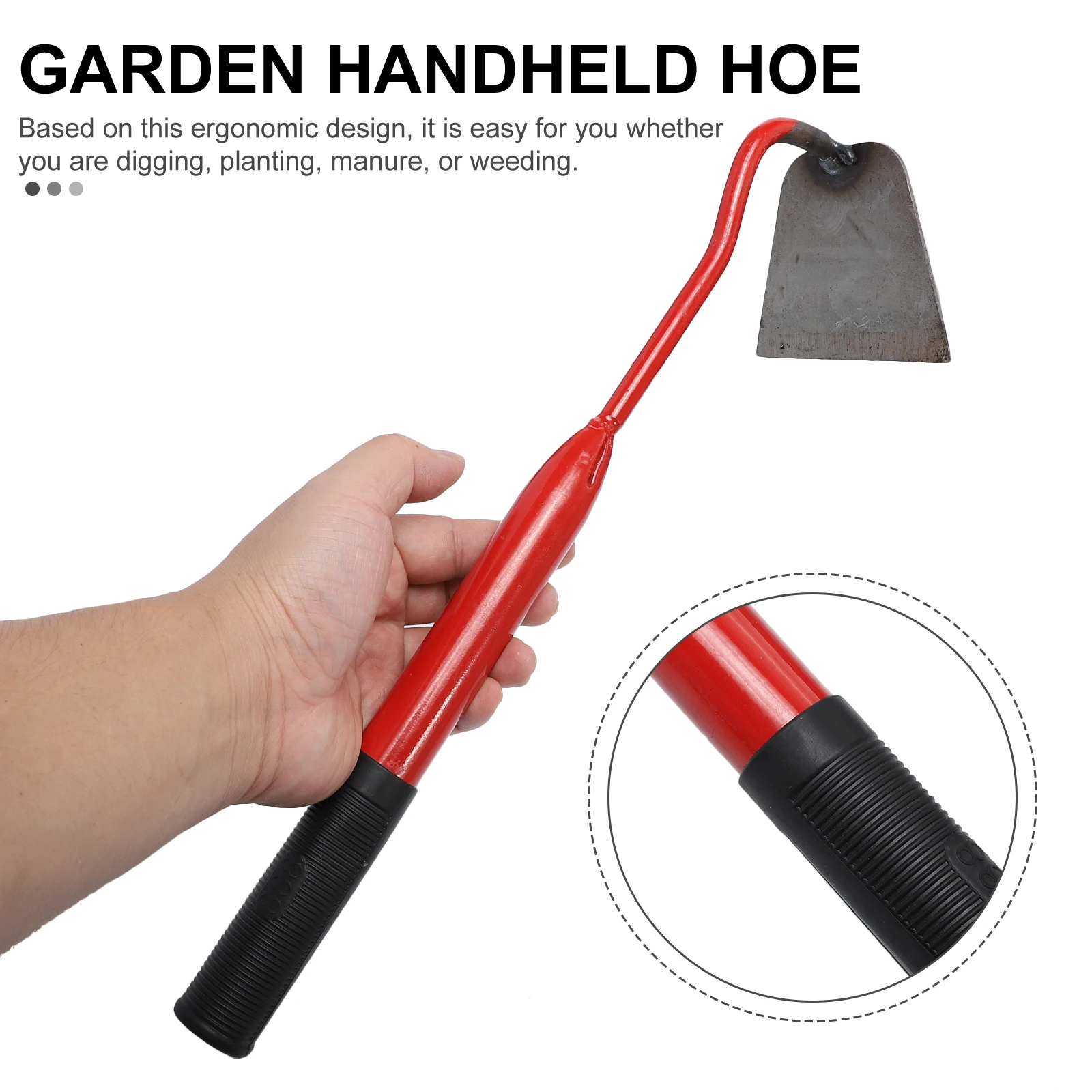 

Small Hand High-carbon Steel Gardening Garden Handheld Hoe Tool Durable Smooth Handle Weeding Cultivator Shovel Spade Outdoor