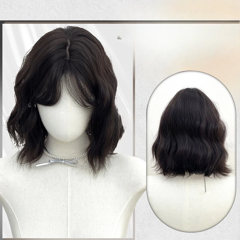 

Парик короткие волосы ленивые вьющиеся волосы женские повседневные стрижки лица