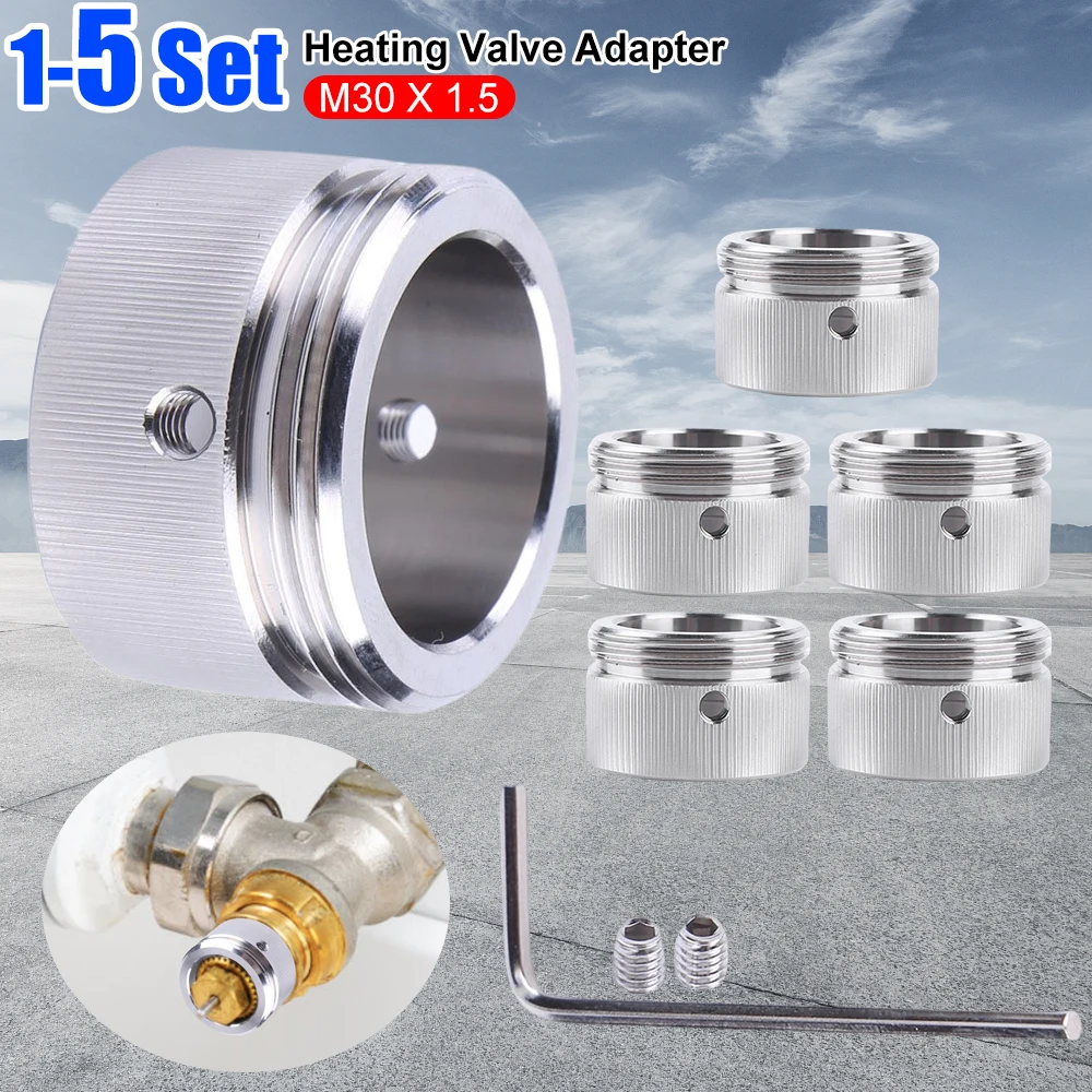 Heizungsventil-Adapter 304 Edelstahl Heizkörperventil Thermostat-Kopf Mit Streifen Heizkörper-Thermostat-Adapter für Heizkörperventil