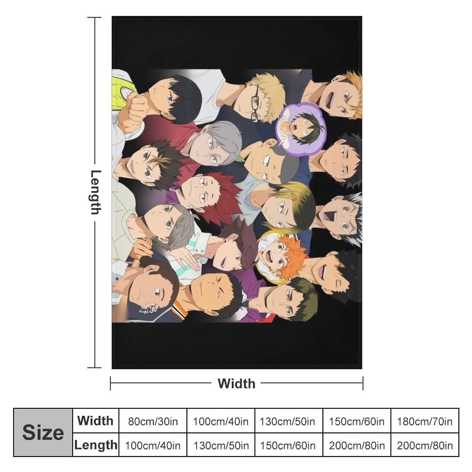 Haikyuu! 2 Throw Blanket Sofa Blankets Beach Blanket Tourist Blanket Stuffed Blankets