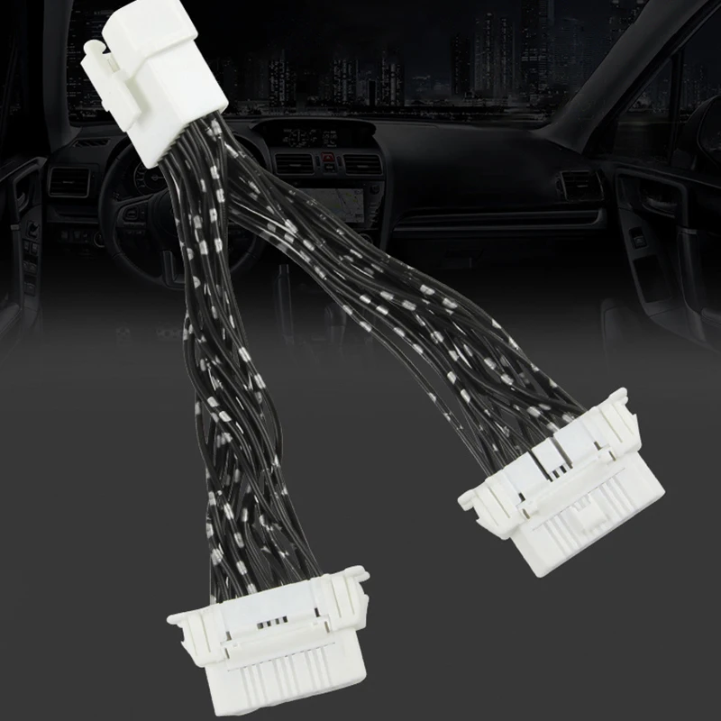 

Автомобильная автоматическая диагностическая система, разъем для передачи OBD, одна точка, две удлинители, автоаксессуары для Subaru Forester SK 18-23