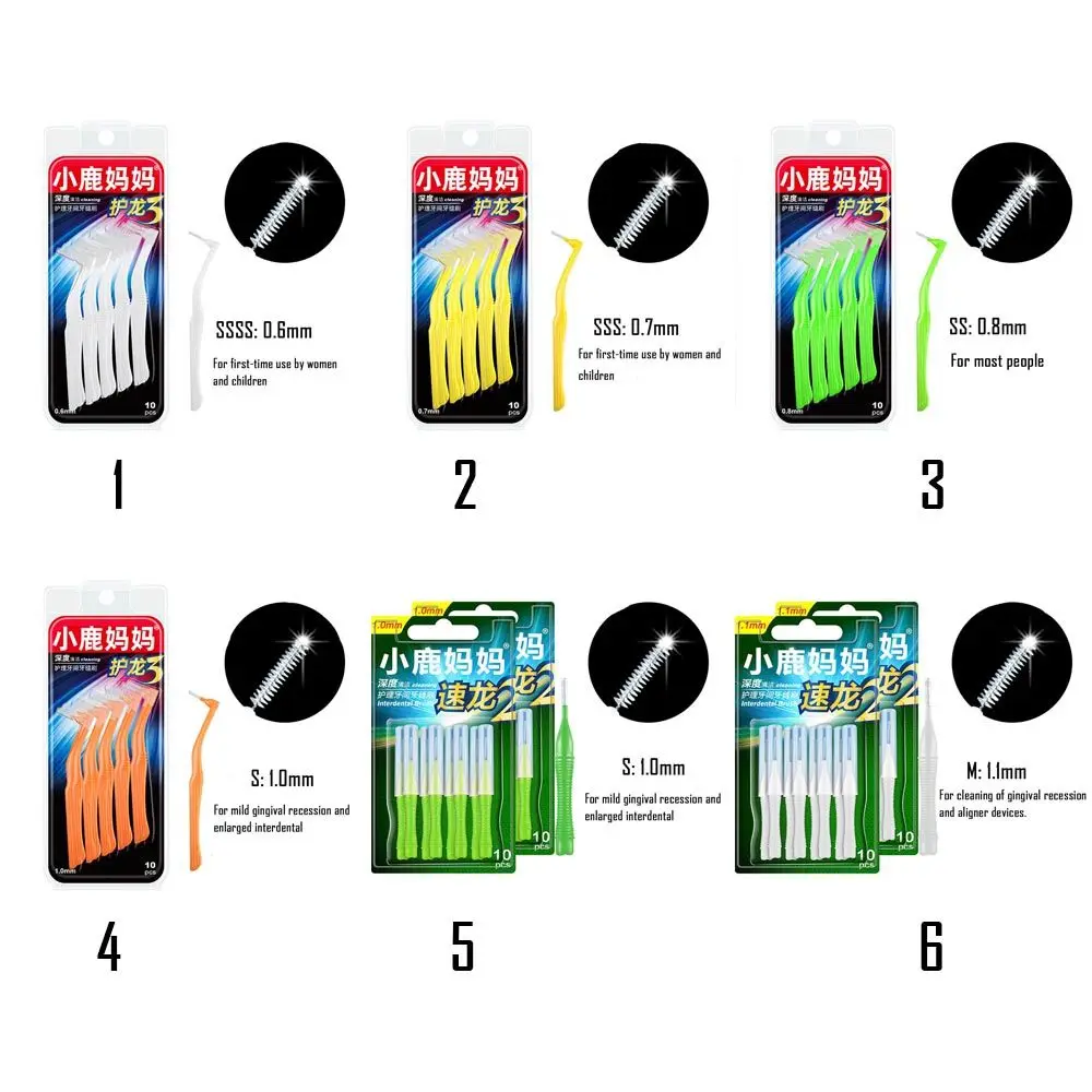 L-shaped Oral Hygiene Gap Floss Interdental Brush Teeth Braces Clean Teeth Toothbrush