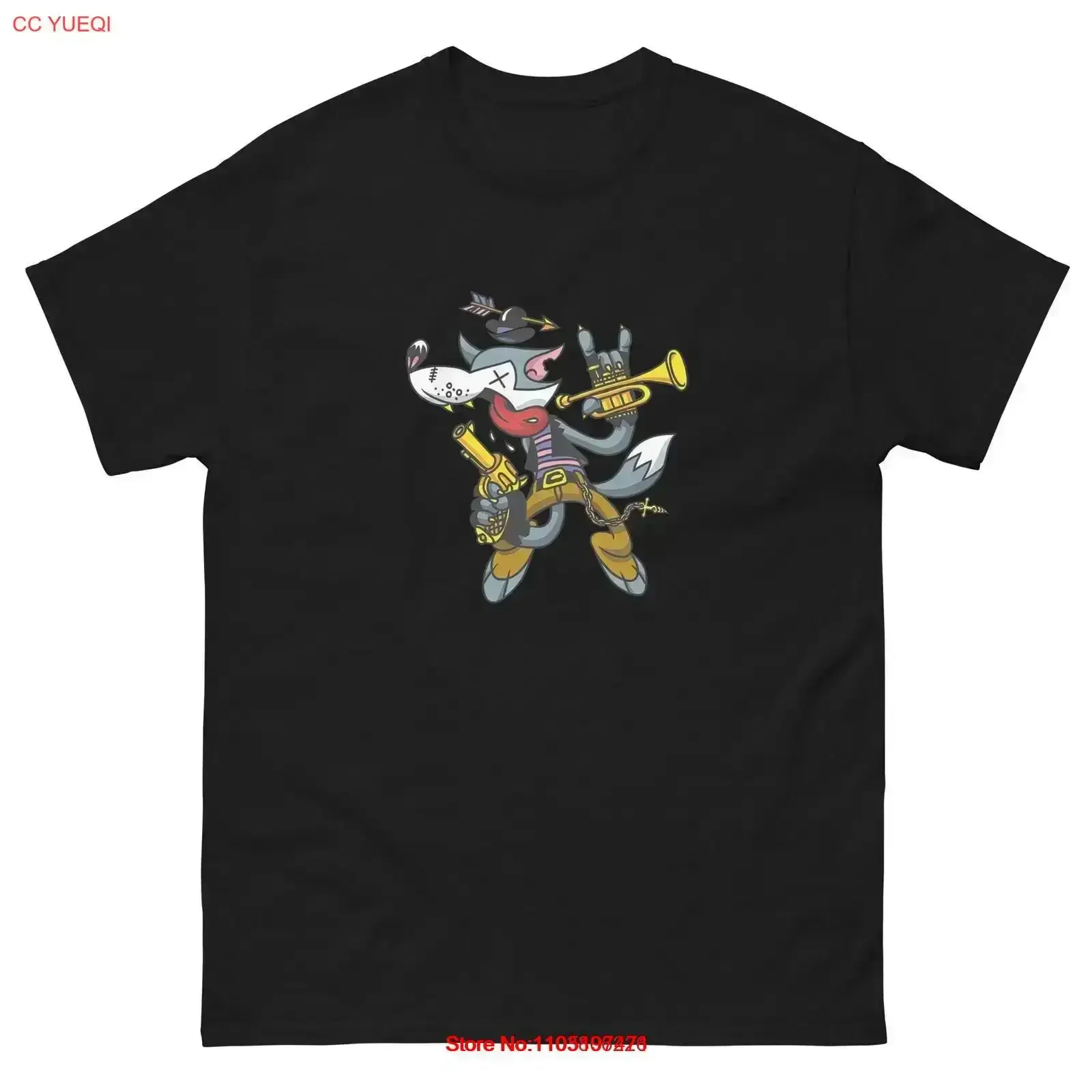 Old Skool Jazz Wolf Tattoo T Shirt All Sizes Multiple Colors vintage Washed streetwear Soft designer clothes Comfortable