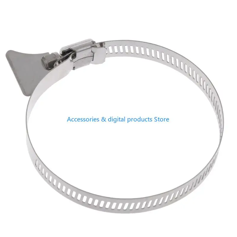 77JD 50/75/100/150/200mm Stainless Steel Adjustable Drive Hose Clamps  Line Clip