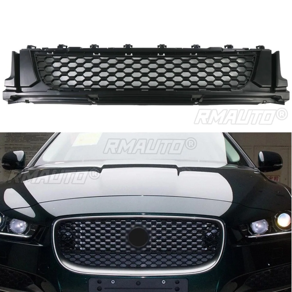 ل جاكوار XE XEL 2015-2019 اكسسوارات السيارات سيارة مصبغة سباق الشوايات المصد الأمامي شواء الوفير شواء الجبهة شواء الذقن طقم الجسم #2