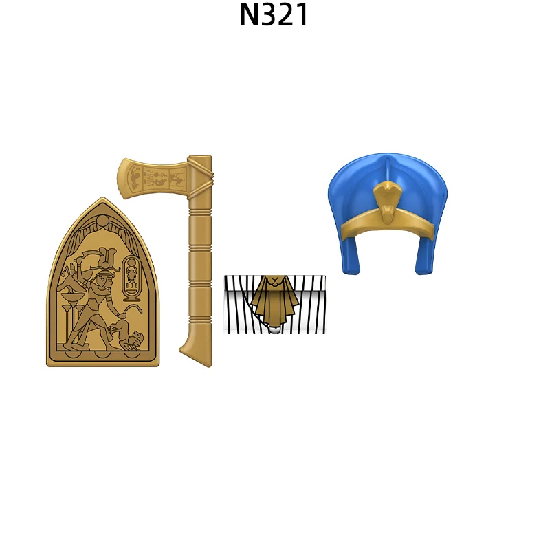 

N321 египетский фараон, модель блоки, набор кирпичей MOC, подарки, игрушки