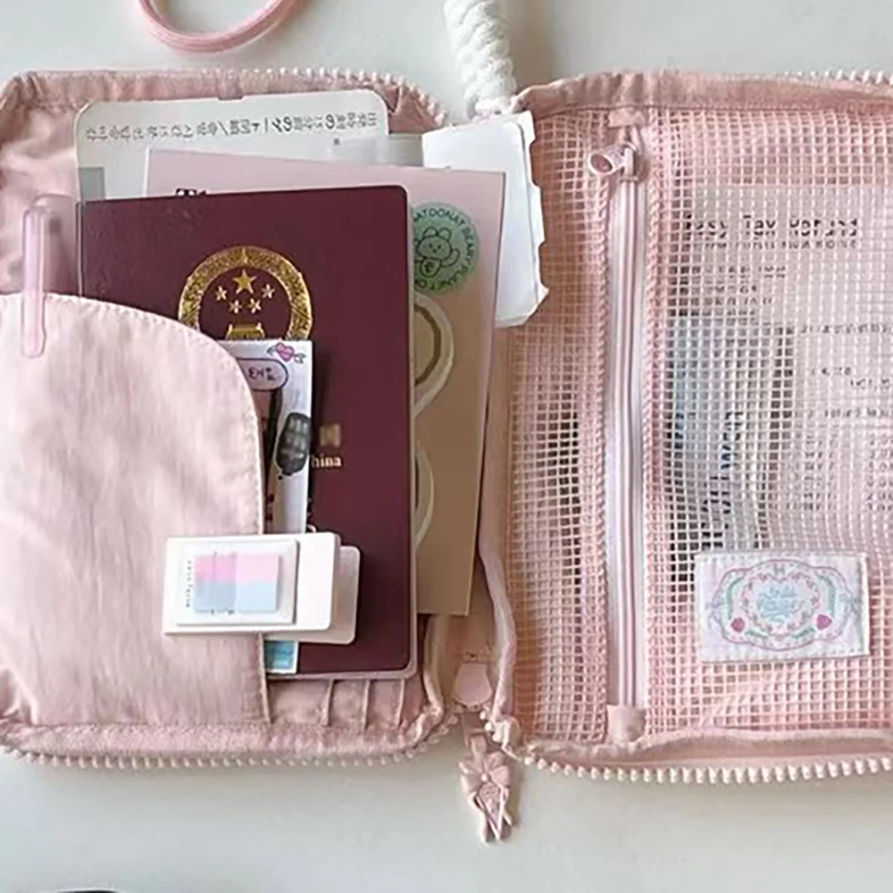 Ballet Rabbit Card Bag, ID Storage Bag, Neck Hanging Style, Travel Small Passport Holder, Portable Miscellaneous Storage Bag