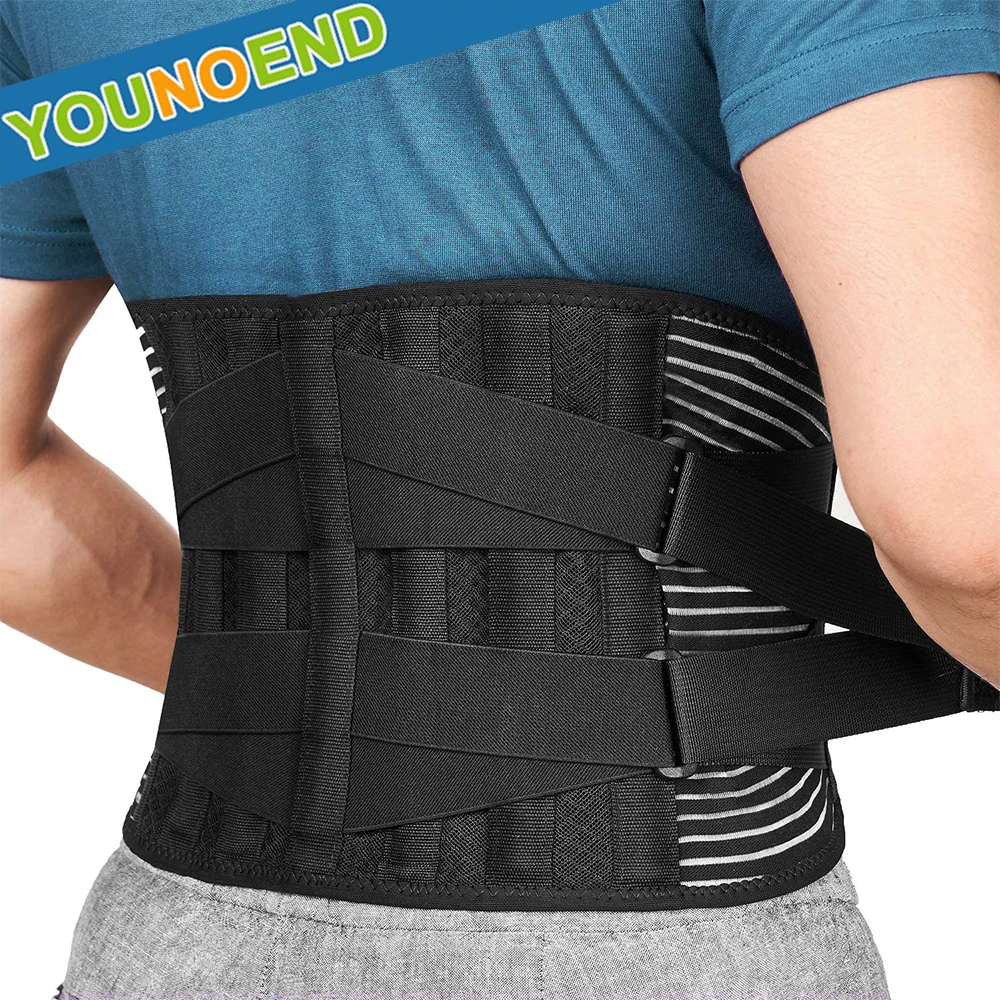 Adjustable Waist Support Belt  Anti-skid Lumbar Brace Breathable Mesh for Men Women Lower Back Pain Relief, Sciatica, Scoliosis