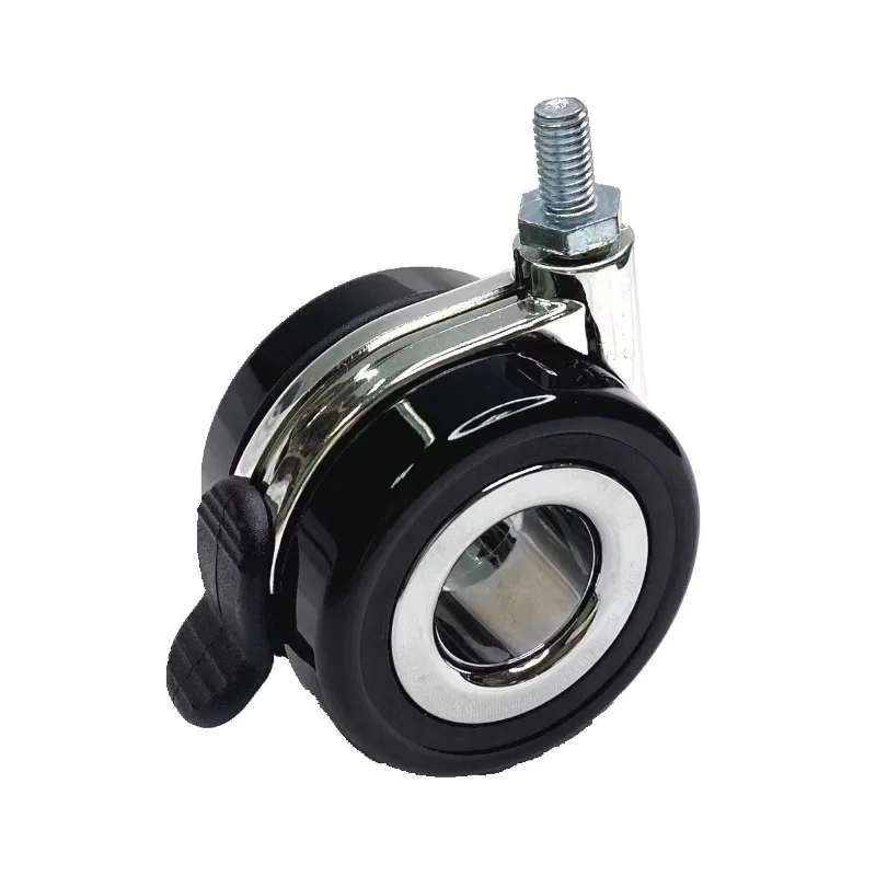 Home 4 Pcs Heavy Duty M8 Threaded Caster Wheels For Bookshelf With Brakes Mobile Storage Rack Silent Swivel Rollers Heavy Load