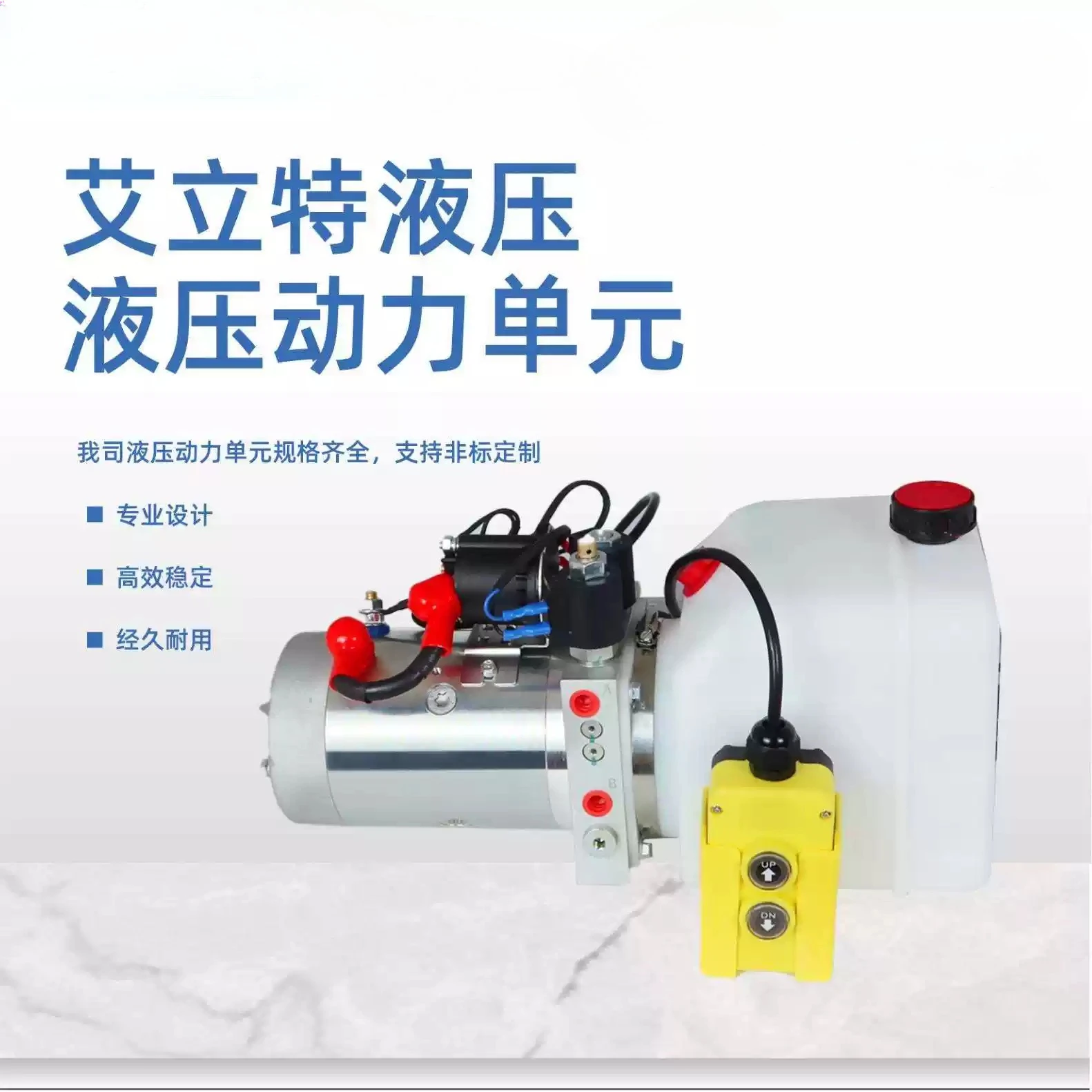 Flat truck DC power pump station Electric remote control hydraulic unit Oil pump