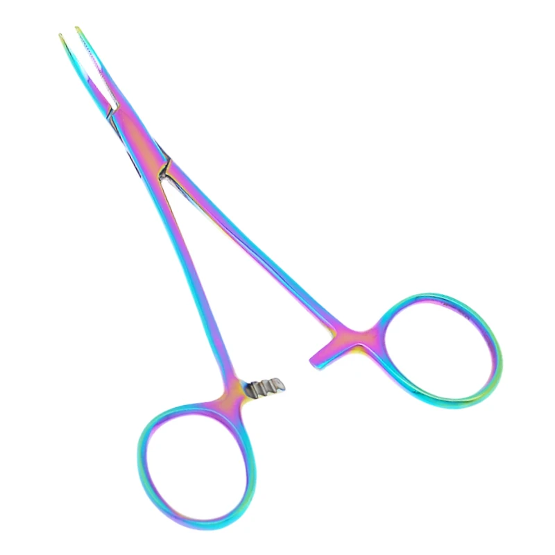 12.5cm New Animals Straight Curved Trauma Shears Pet Hemostat Forceps Dog Grooming Surgical Scissors Pet Cat Clamps D0001A