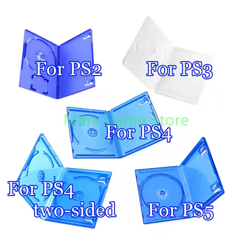 1PC For Playstation PS2 PS3 PS4 PS5 Game CD Protective Box DVD Discs Storage Box Double-sided Cover Case Gaming Accessories