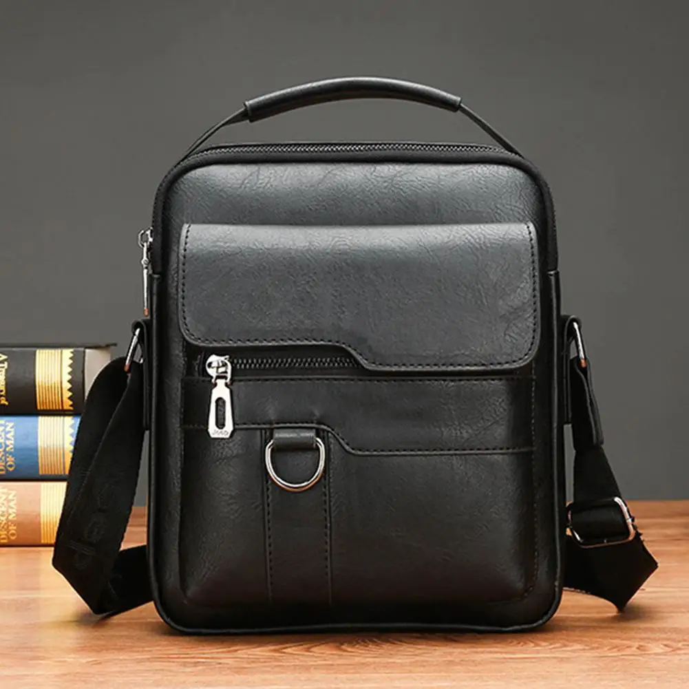 

Fashion Messenger Bag for Men Crossbody Shoulder Bag Purse Small Vintage PU Leather Satchel Pouch Business Crossbody Handbag