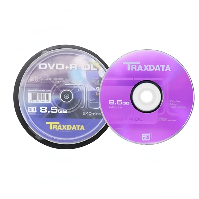 1/2/10PCS Ritek DVD+R DL 8.5GB 240min 8x Speed Blank Disc Traxdata Recordable Double Layer Data & Music Storage Discs