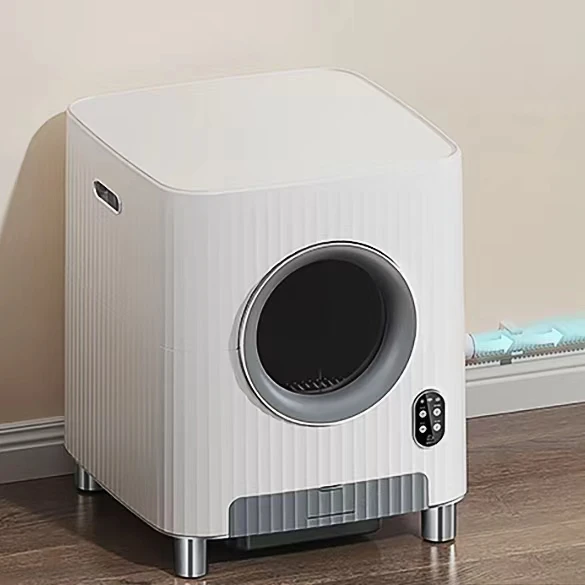 CatSmart 10L Smart Cat Litter Box-WiFi Enabled Automatic Cleaning Odor Control ABS Material