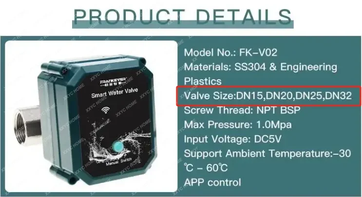 FrankEver WIFI Smart Water Timer Wireless Water Valve Remote Control Smart Automatic Watering Works with Alexa Google Home Tuya