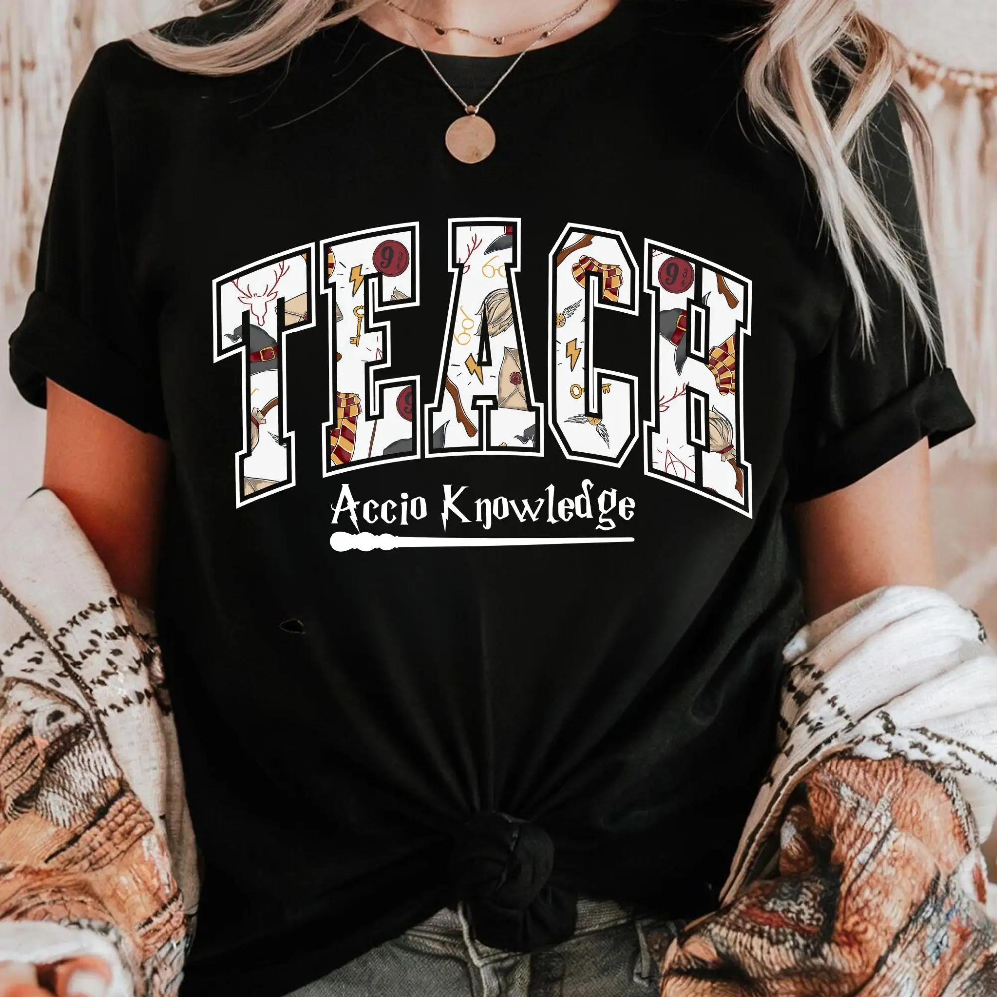 Fantastic Teacher T Shirt, Wizard World Teacher Tee Halloween Park Tshirt, Magic Teacher Graphic Shirt