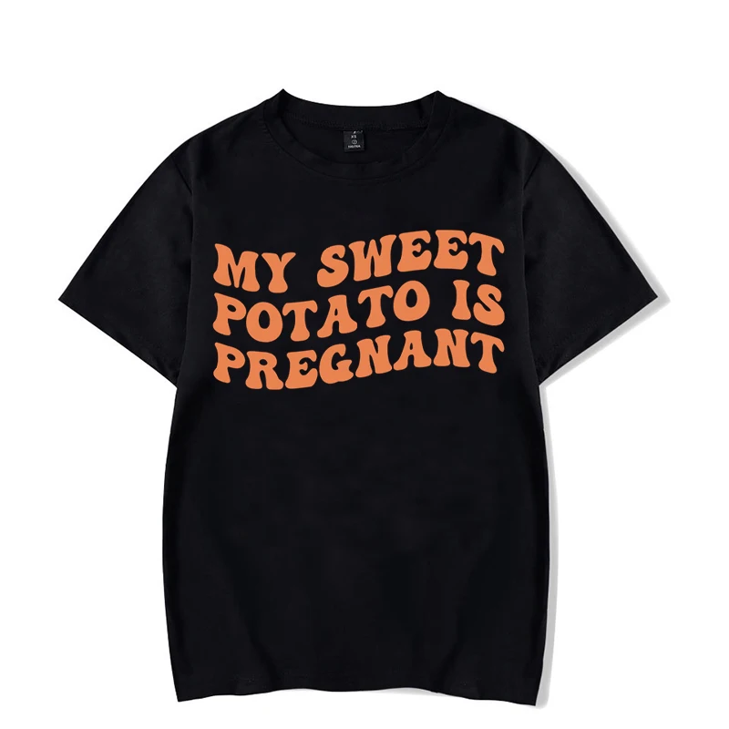 My Sweet Potato Is Pregnant Funny Couple T-shirt Baby Reveal Couples Men Women Matching T Shirt Pregnancy Announcement T-shirts