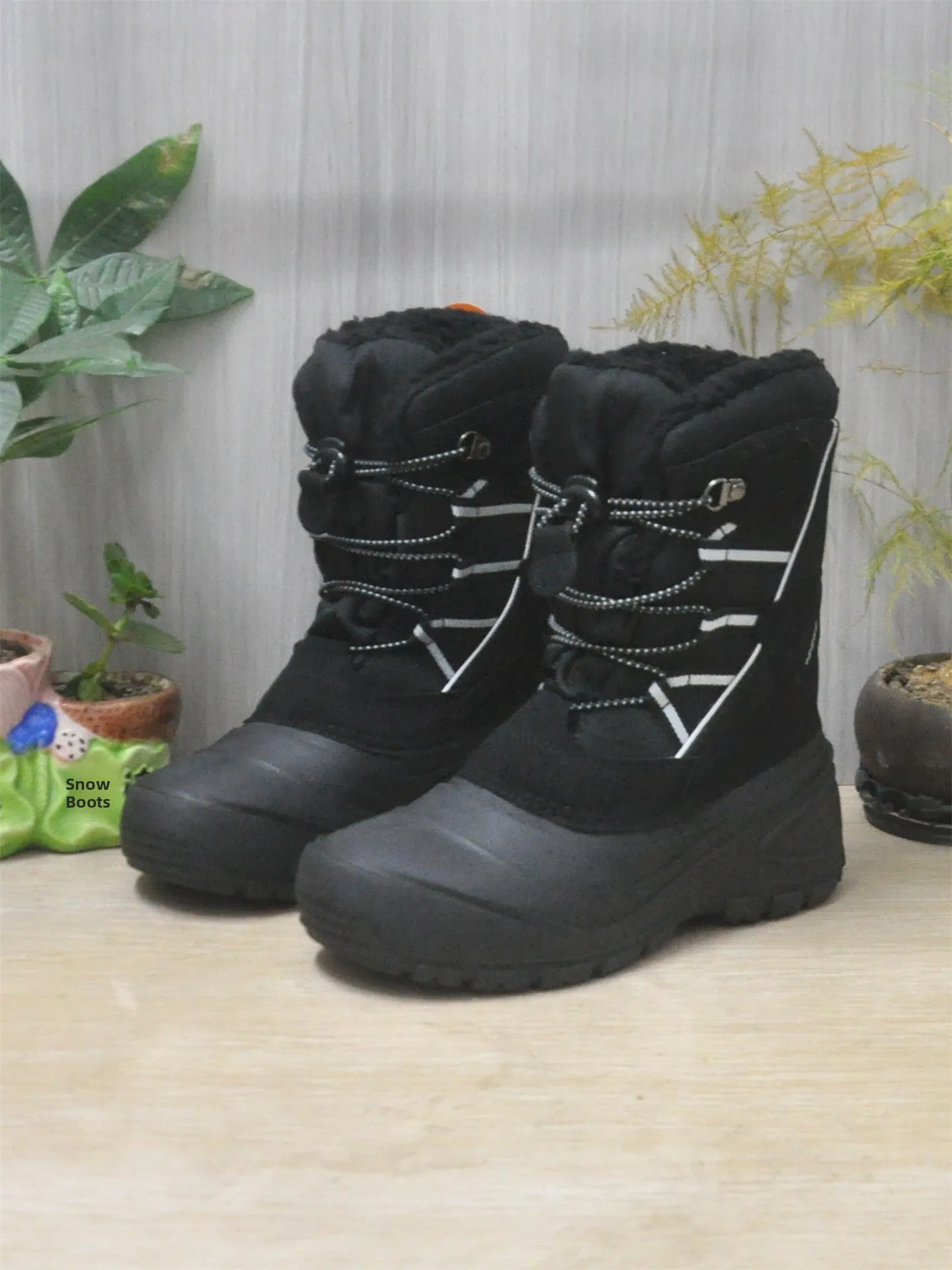 

New 7-Inch Snow Boot Women's Outdoor Winter Warm Waterproof High-Cut Snow Boots Anti-Cold Fiing Boots Snowy Country Boots