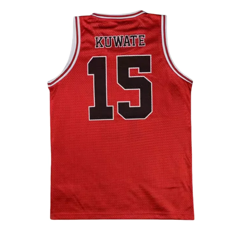 Anime Slam Dunk Shohoku #15 Kuwata Toki Basketball Trikot Cosplay Uniform Tank Tops Shirt Herren