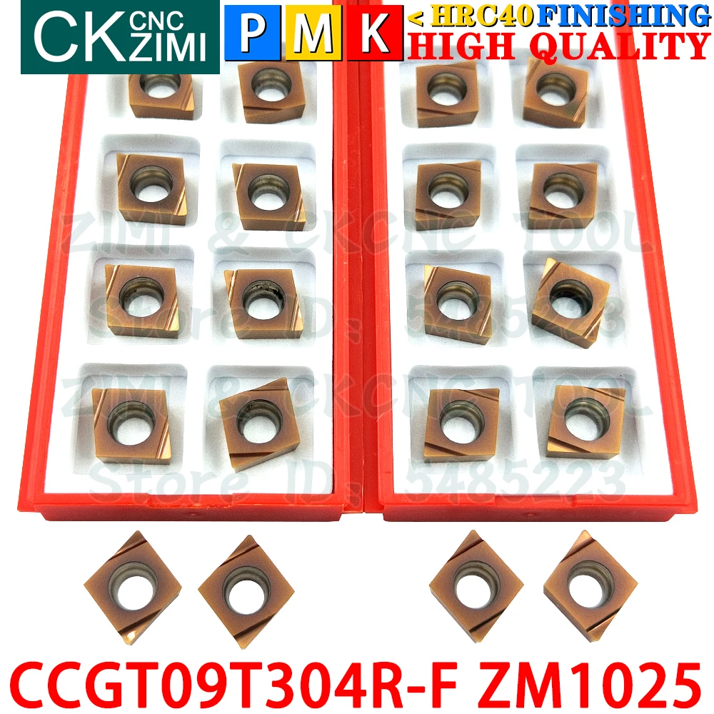 CCGT09T304R-F ZM1025 CCGT 09T304 R-F Inserts en carbure Finition Extérieure Outils de tournage de plaquettes Tour à métaux mécanique CCGT09T3 CCGT 09T3 CNC Outils de coupe