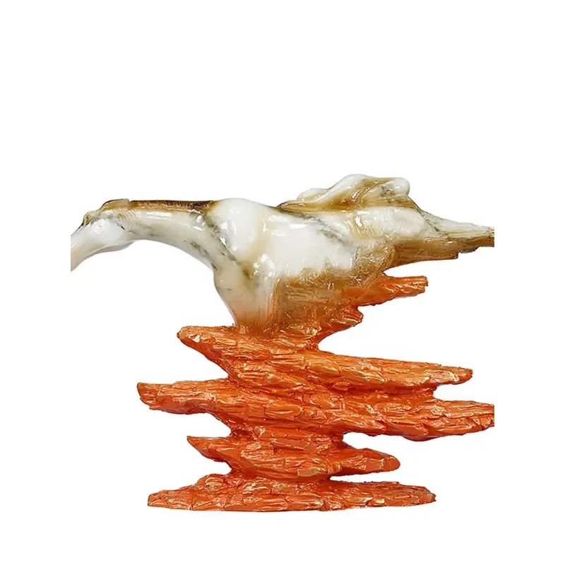 Modern Light Luxury Resin Pegasus Statue Semi Handmade Decorative Figurine for Living Room Study High End Home Decoration Art